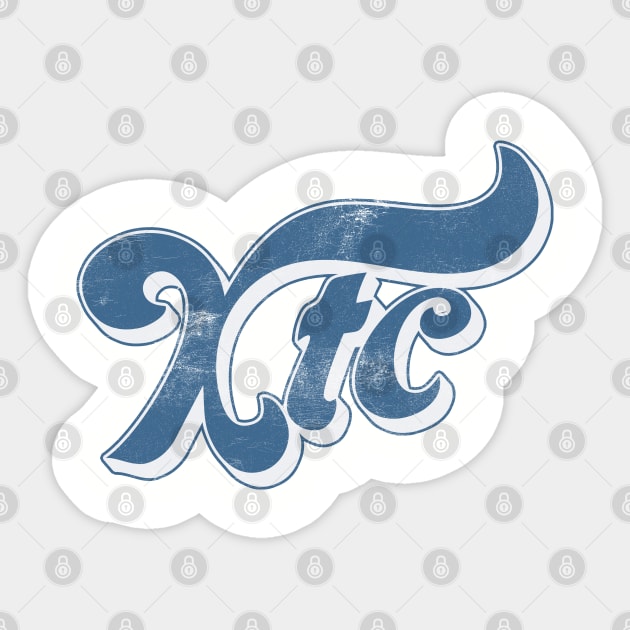 XTC ///// Retro Fan Art Typography Design Sticker by DankFutura